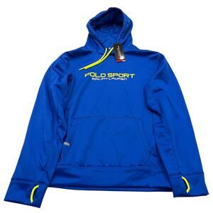 13-2 POLO SPORT Ralph Lauren NWT Men's Hoodie w Thumb Holes Blue XL